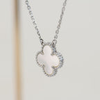 ¡®Twinkle jewelry¡¯CLOVER  15MM WHITE MOTHER-OF-PEARL SILVER