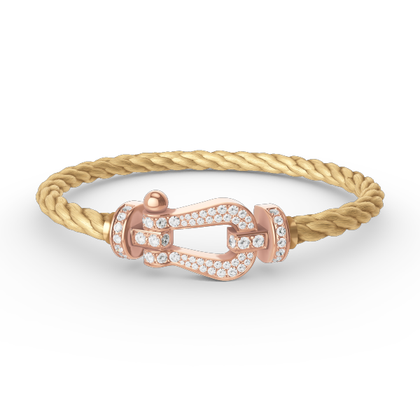 ¡®Twinkle jewelry¡¯FORCE LARGE HORSESHOE FULL DIAMOND BRACELET ROSE GOLD