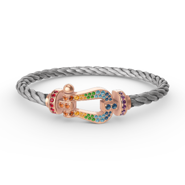 ¡®Twinkle jewelry¡¯FORCE LARGE HORSESHOE  COLORED DIAMOND BRACELET ROSE GOLD