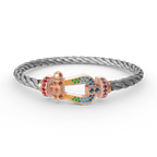 ¡®Twinkle jewelry¡¯FORCE LARGE HORSESHOE  COLORED DIAMOND BRACELET ROSE GOLD