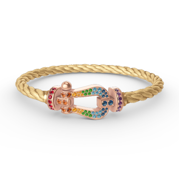 ¡®Twinkle jewelry¡¯FORCE LARGE HORSESHOE  COLORED DIAMOND BRACELET ROSE GOLD