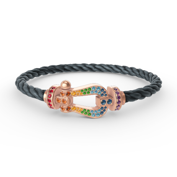¡®Twinkle jewelry¡¯FORCE LARGE HORSESHOE  COLORED DIAMOND BRACELET ROSE GOLD