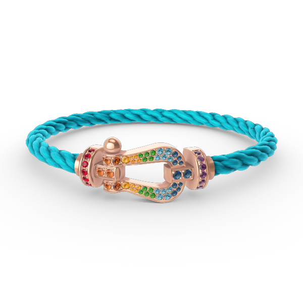 ¡®Twinkle jewelry¡¯FORCE LARGE HORSESHOE  COLORED DIAMOND BRACELET ROSE GOLD