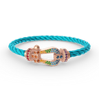 ¡®Twinkle jewelry¡¯FORCE LARGE HORSESHOE  COLORED DIAMOND BRACELET ROSE GOLD