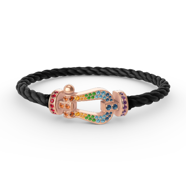 ¡®Twinkle jewelry¡¯FORCE LARGE HORSESHOE  COLORED DIAMOND BRACELET ROSE GOLD