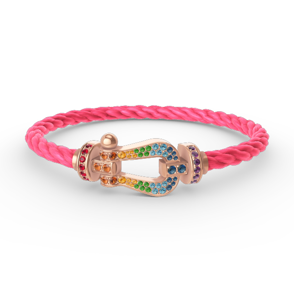¡®Twinkle jewelry¡¯FORCE LARGE HORSESHOE  COLORED DIAMOND BRACELET ROSE GOLD