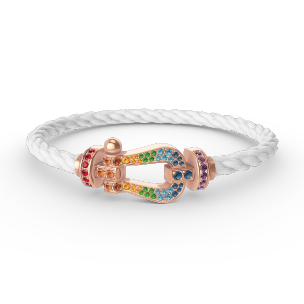 ¡®Twinkle jewelry¡¯FORCE LARGE HORSESHOE  COLORED DIAMOND BRACELET ROSE GOLD