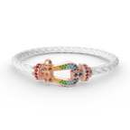 ¡®Twinkle jewelry¡¯FORCE LARGE HORSESHOE  COLORED DIAMOND BRACELET ROSE GOLD