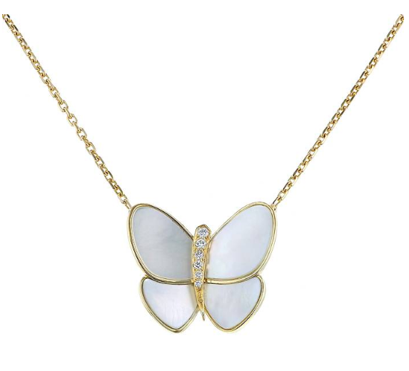 ¡®Twinkle jewelry¡¯BUTTERFLY GOLD MOP DIAMOND NECKLACE