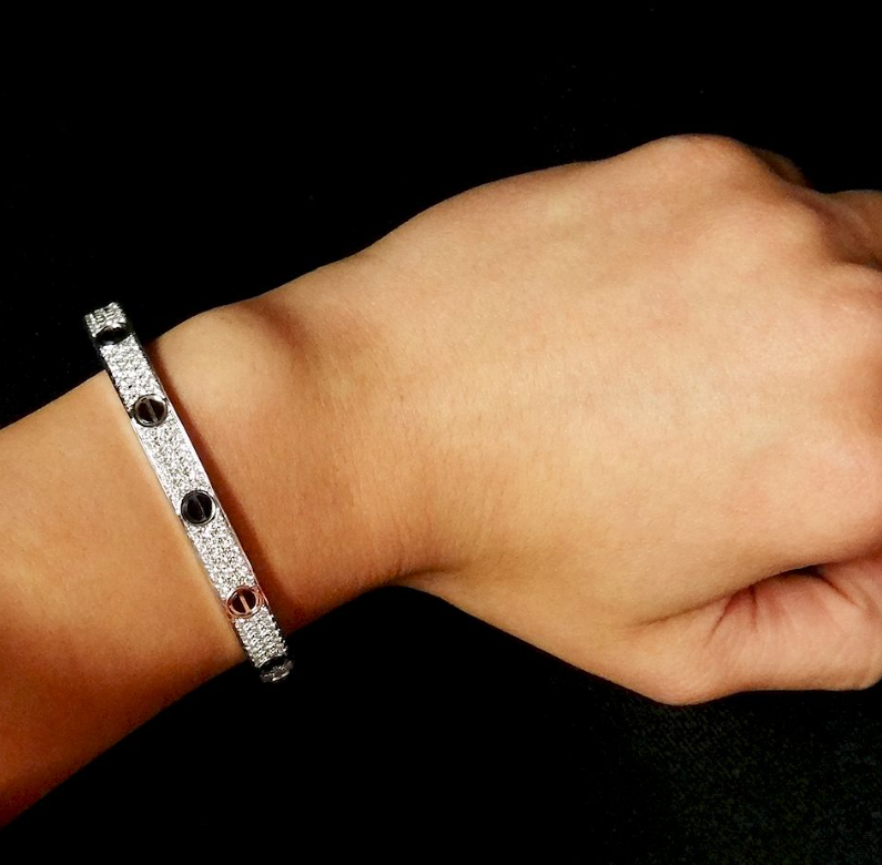 ¡®Twinkle jewelry¡¯LOVE BRACELET 6.1MM DIAMOND-PAVED CERAMIC