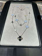 [¡®Twinkle jewelry¡¯] 25 NEW CLOVER 15 MOTIFS PURPLE CHALCEDONY