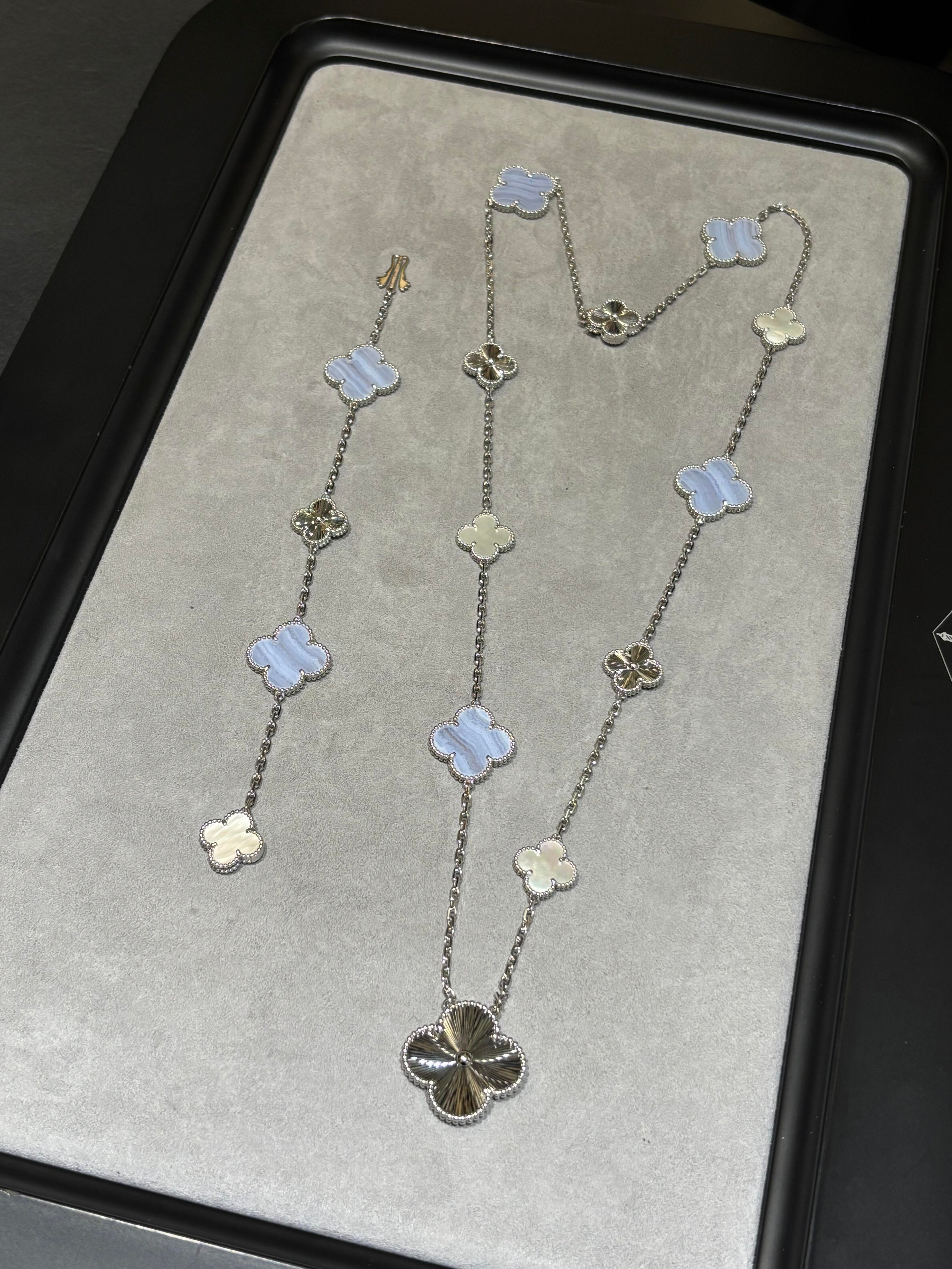 [¡®Twinkle jewelry¡¯] 25 NEW CLOVER 15 MOTIFS PURPLE CHALCEDONY