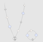 [¡®Twinkle jewelry¡¯] 25 NEW CLOVER 15 MOTIFS PURPLE CHALCEDONY