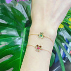 ¡®Twinkle jewelry¡¯FRIVOLE GOLD FLOWER PINK MALACHITE BRACELET