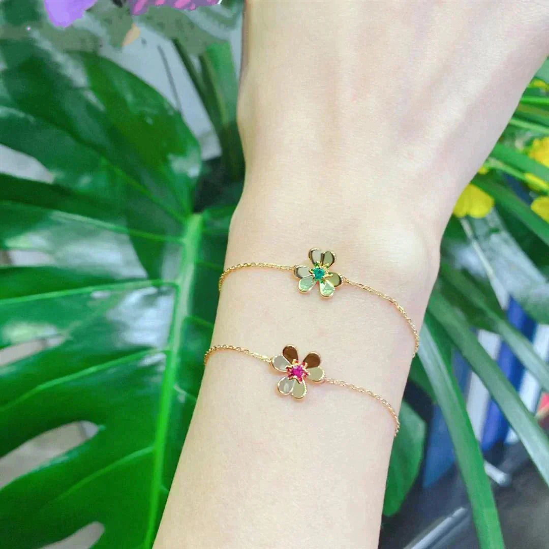¡®Twinkle jewelry¡¯FRIVOLE GOLD FLOWER PINK MALACHITE BRACELET