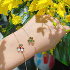 ¡®Twinkle jewelry¡¯FRIVOLE GOLD FLOWER PINK MALACHITE BRACELET