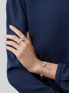 ¡®Twinkle jewelry¡¯FRIVOLE SILVER FLOWER DIAMOND BRACELET
