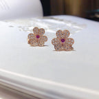 ¡®Twinkle jewelry¡¯FRIVOLE PINK GOLD FLOWER DIAMOND EARRINGS