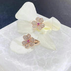 ¡®Twinkle jewelry¡¯FRIVOLE PINK GOLD FLOWER DIAMOND EARRINGS