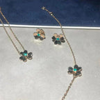 ¡®Twinkle jewelry¡¯FRIVOLE  FLOWER MALACHITE EARRINGS