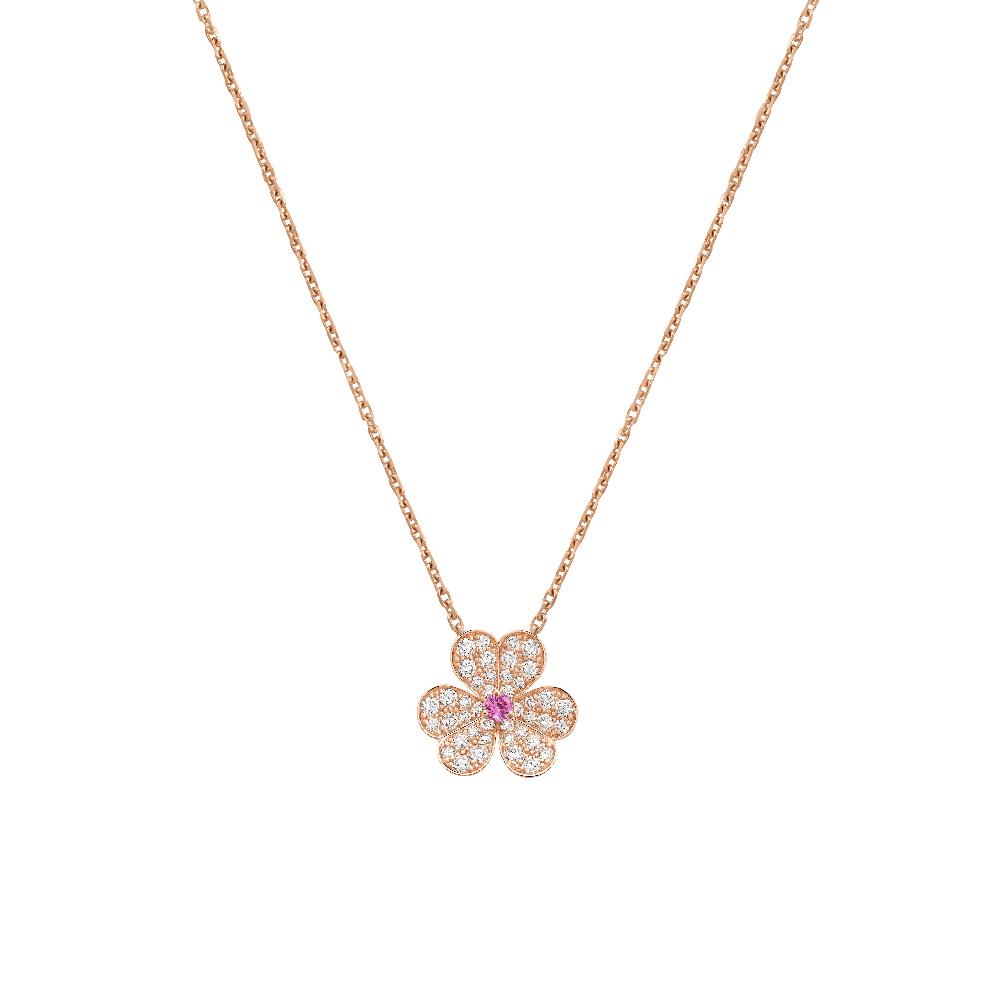 ¡®Twinkle jewelry¡¯FRIVOLE ROSE GOLD FLOWER DIAMOND NECKLACE