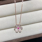 ¡®Twinkle jewelry¡¯FRIVOLE ROSE GOLD FLOWER DIAMOND NECKLACE