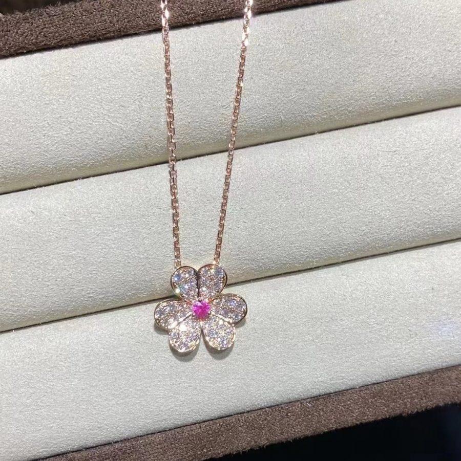 ¡®Twinkle jewelry¡¯FRIVOLE ROSE GOLD FLOWER DIAMOND NECKLACE