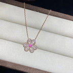 ¡®Twinkle jewelry¡¯FRIVOLE ROSE GOLD FLOWER DIAMOND NECKLACE