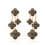 ¡®Twinkle jewelry¡¯CLOVER EARRINGS DARK MOP 4 MOTIFS ROSE GOLD