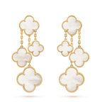 ¡®Twinkle jewelry¡¯CLOVER EARRINGS WHITE MOP 4 MOTIFS GOLD