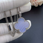 ¡®Twinkle jewelry¡¯CLOVER SILVER CHALCEDONY BIG CLOVER NECKLACE