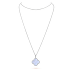 ¡®Twinkle jewelry¡¯CLOVER SILVER CHALCEDONY BIG CLOVER NECKLACE