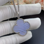 ¡®Twinkle jewelry¡¯CLOVER SILVER CHALCEDONY BIG CLOVER NECKLACE