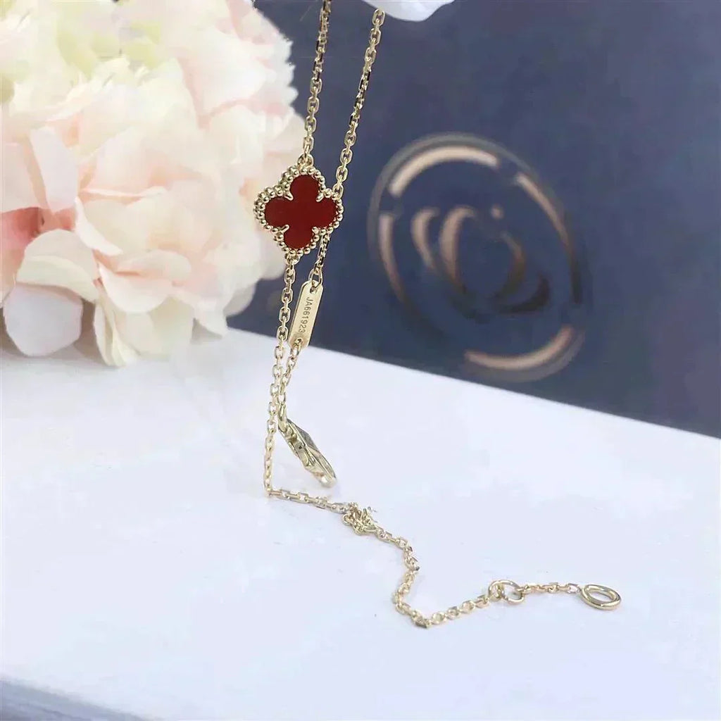 ¡®Twinkle jewelry¡¯CLOVER  CARNELIAN SINGLE FLOWER BRACELET