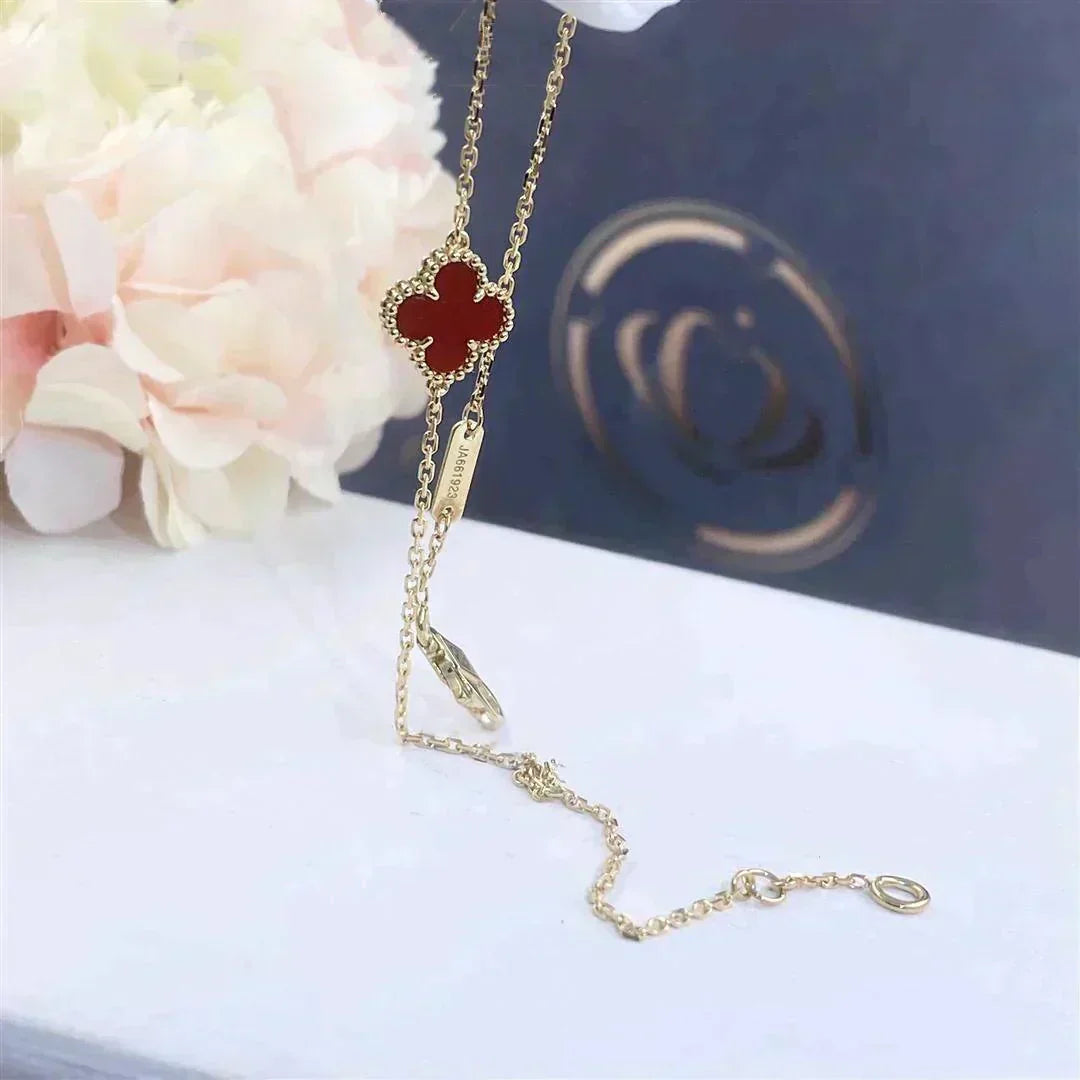 ¡®Twinkle jewelry¡¯CLOVER  CARNELIAN SINGLE FLOWER BRACELET