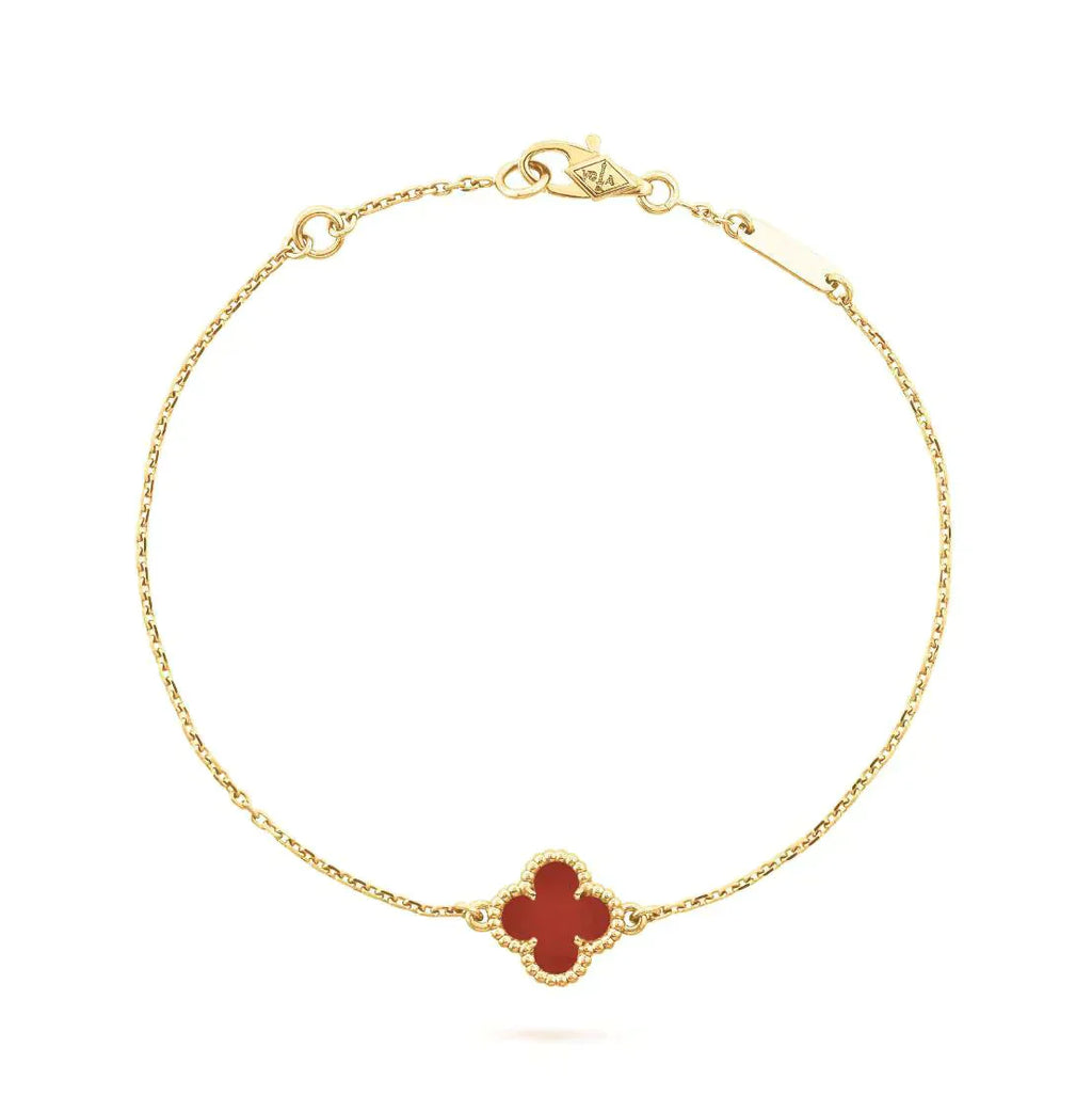 ¡®Twinkle jewelry¡¯CLOVER  CARNELIAN SINGLE FLOWER BRACELET