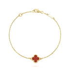 ¡®Twinkle jewelry¡¯CLOVER  CARNELIAN SINGLE FLOWER BRACELET