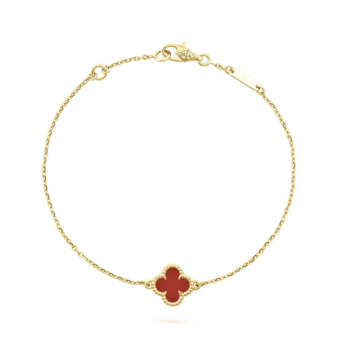 ¡®Twinkle jewelry¡¯CLOVER  CARNELIAN SINGLE FLOWER BRACELET