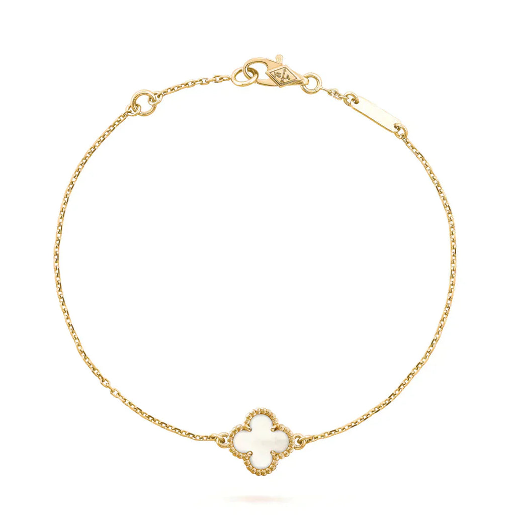 ¡®Twinkle jewelry¡¯CLOVER WHITE MOP SINGLE FLOWER BRACELET