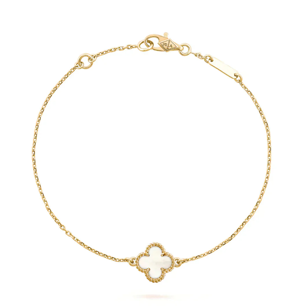 ¡®Twinkle jewelry¡¯CLOVER WHITE MOP SINGLE FLOWER BRACELET