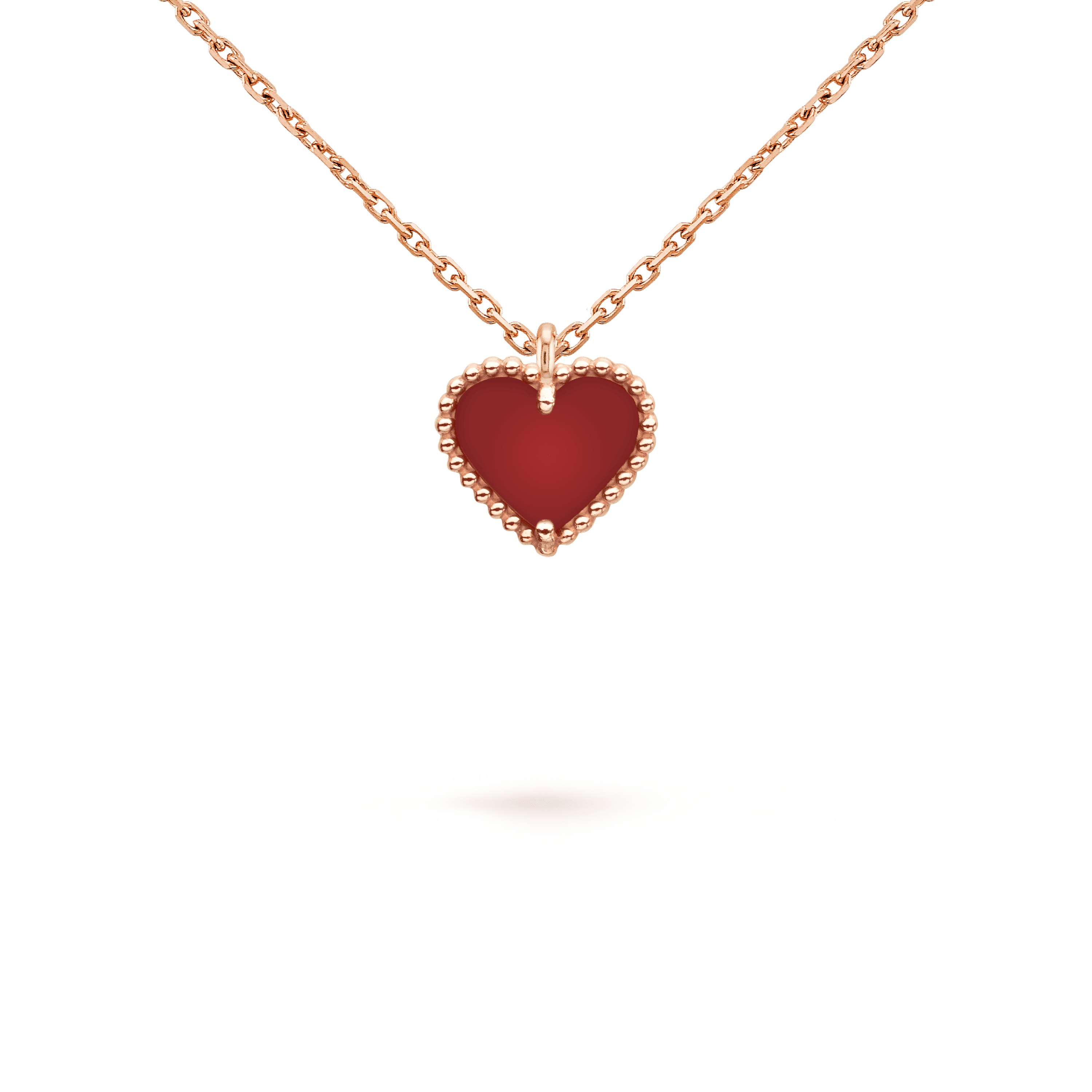 ¡®Twinkle jewelry¡¯SWEET CLOVER CARNELIAN HEART NECKLACE