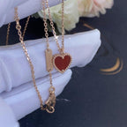 ¡®Twinkle jewelry¡¯SWEET CLOVER CARNELIAN HEART NECKLACE