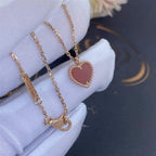 ¡®Twinkle jewelry¡¯SWEET CLOVER CARNELIAN HEART NECKLACE