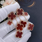 ¡®Twinkle jewelry¡¯CLOVER EARRINGS CARNELIAN 4 MOTIFS PINK GOLD