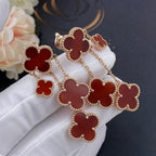 ¡®Twinkle jewelry¡¯CLOVER EARRINGS CARNELIAN 4 MOTIFS PINK GOLD