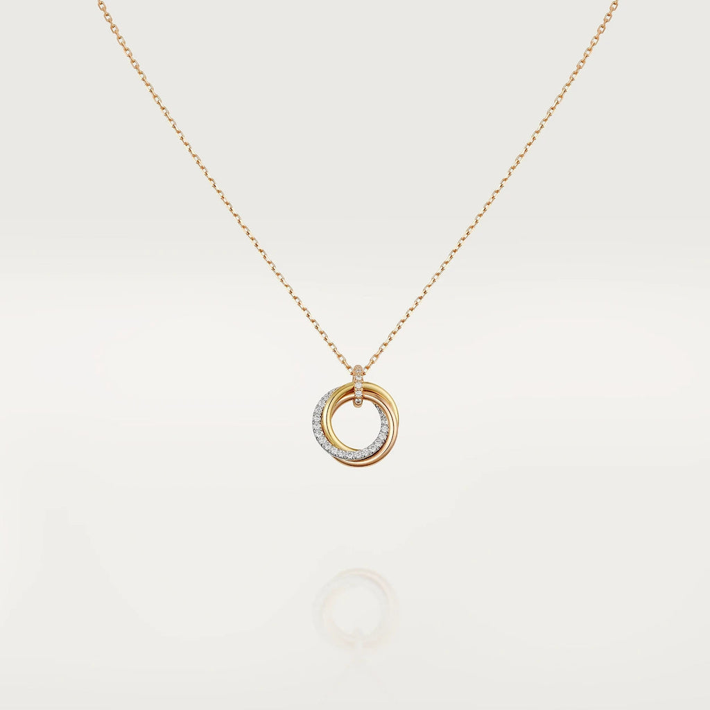 ¡®Twinkle jewelry¡¯TRINITY NECKLACE SILVER GOLD PINK GOLD DIAMONDS