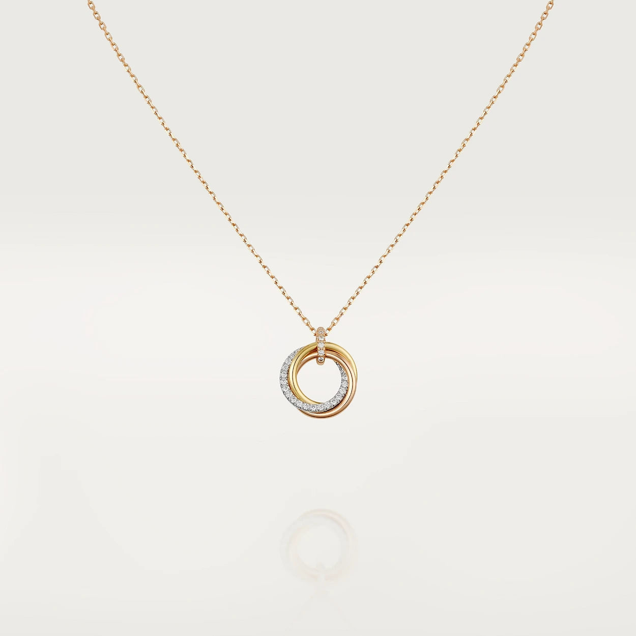 ¡®Twinkle jewelry¡¯TRINITY NECKLACE SILVER GOLD PINK GOLD DIAMONDS