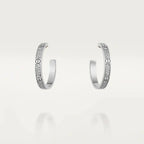 ¡®Twinkle jewelry¡¯LOVE DIAMOND SILVER HOOP EARRINGS