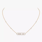 [Twinkle jewelrys] Move Pave_ Rose Gold Diamond Necklace