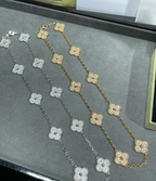 [¡®Twinkle jewelry¡¯]CLOVER 10 MOTIFS FULL DIAMOND NECKLACE